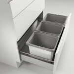 Cox® Box 275 K/800-3, Afvalsysteem voor gangbare uittreksystemen, zonder biologisch deksel, lichtgrijs