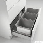 CoxÂ® Box 275 K/800-3, Afvalsysteem voor gangbare uittreksystemen, met biologisch deksel, lichtgrijs