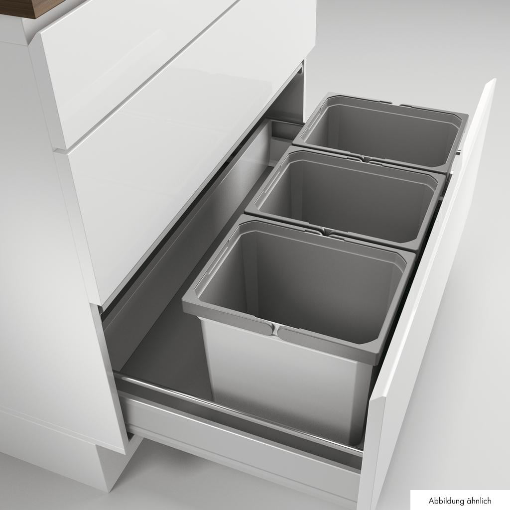 CoxÂ® Box 275 K/900-3, Afvalsysteem voor gangbare uittreksystemen, met biologisch deksel, lichtgrijs