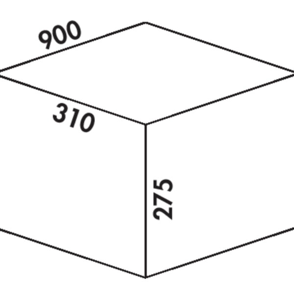 Coxｨ Box 275 K/900-3, Afvalverzamelsysteem voor voorhanden uittreksystemen., met biologisch deksel, lichtgrijs