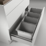 CoxÂ® Box 275 K/1000-4, Afvalsysteem voor gangbare uittreksystemen, zonder biologisch deksel, lichtgrijs