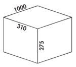 Coxｨ Box 275 K/1000-4, Afvalverzamelsysteem voor voorhanden uittreksystemen., zonder biologisch deksel, lichtgrijs