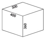 Cox Castｨ 500-2, Afvalverzamelsysteem voor voorhande kozijnen., lichtgrijs , H 360 mm