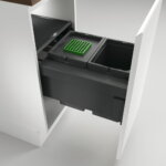 CoxÂ® Base 360 S/400-2, afvalsysteem voor Frontuittreksysteem, met biologisch deksel, antraciet, H 360 mm