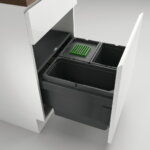 CoxÂ® Base 360 S/500-3, afvalsysteem voor Frontuittreksysteem, met biologisch deksel, antraciet, H 360 mm