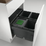 Cox® Base 360 S/600-4, afvalsysteem voor Frontuittreksysteem, met biologisch deksel, antraciet, H 360 mm