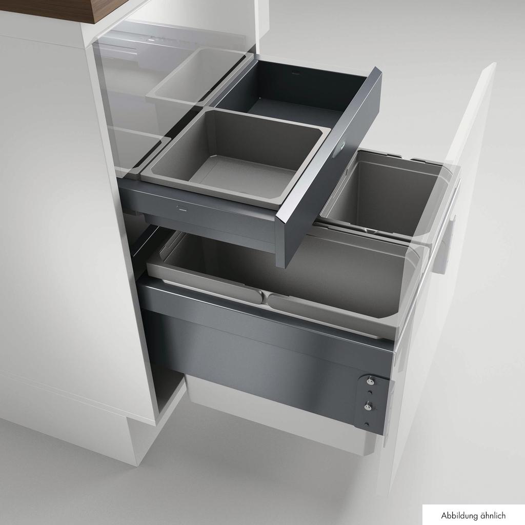 CoxÂ® Base 360 S/500-3 met Base-Board, afvalsysteem voor Frontuittreksysteem, met biologisch deksel, antraciet, H 460 mm
