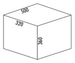 Coxｨ Base 360 K/500-2, Afvalverzamelsysteem voor Frontuittreksysteem., met biologisch deksel, antraciet, H 360 mm