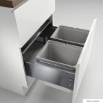 CoxÂ® Base 360 K/600-2, Afvalverzamelaar met frontuittreksysteem, met biologisch deksel, antraciet, H 360 mm