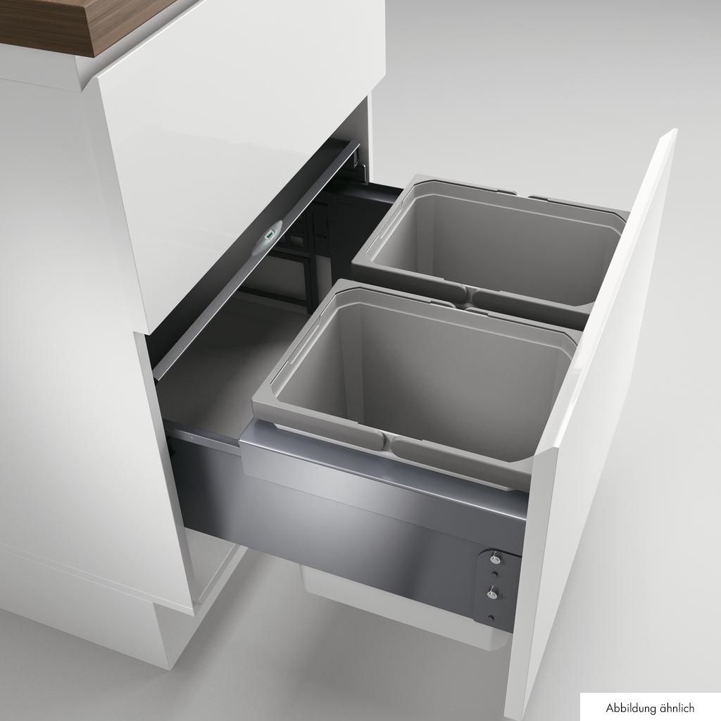 CoxÂ® Base 360 K/600-2, Afvalverzamelaar met frontuittreksysteem, met biologisch deksel, antraciet, H 360 mm