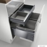 Cox® Base 360 K/600-2 met Base-Board, Afvalverzamelaar met frontuittreksysteem, zonder biologisch deksel, antraciet, H 460 mm