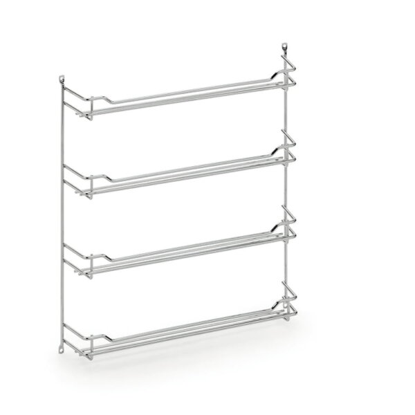 Kruidenbord chroom 1, Kruidenrek., voor 4x6 dozen, H 425, B 375, D 66 mm
