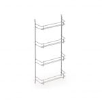 Kruidenbord zilver 1, Kruidenrek, voor 4x3 dozen, H 425, B 202, D 65 mm