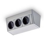 Evoline® R Dock, Opbouwstopcontactelement, zilverkleurig