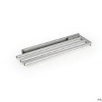 Handdoekhouder De Luxe, Handdoekhouder, 2-armig, B 95 mm, zilver