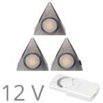 FORMA DELTA Mini LED set 12V 3 x 2,4 Watt incl. dimmer / afstandbediening