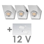 FORMA OMEGA LED-set 12V 3 x 2,4 Wattincl. dimmer / afstandbediening