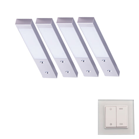 L&S LED spot Rettangolo Emotion set 4 x 3,1 Watt