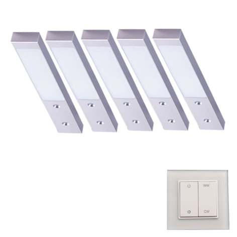 L&S LED spot Rettangolo Emotion set 5 x 3,1 Watt