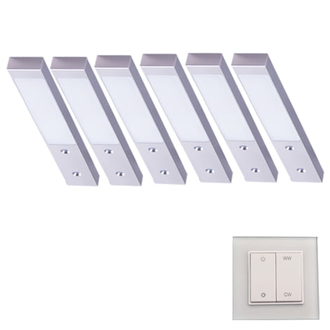 L&S LED spot Rettangolo Emotion set 6 x 3,1 Watt