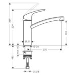 Keukenkraan 1 hendel HANSGROHE Focus 160