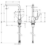 Keukenkraan 1 hendel HANSGROHE Focus 280
