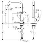 Keukenkraan 1 hendel HANSGROHE Focus 260