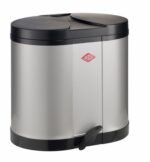 WESCO ECO 30L DOuble-bin Vrijstaande Prullenbak pedaalemmer Zilver