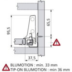 ANTARO Blum MZ binnenlade Blumotion 106mm