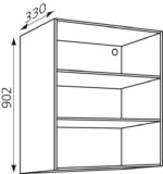 Bovenkast keuken H902mm zelfbouw Wit