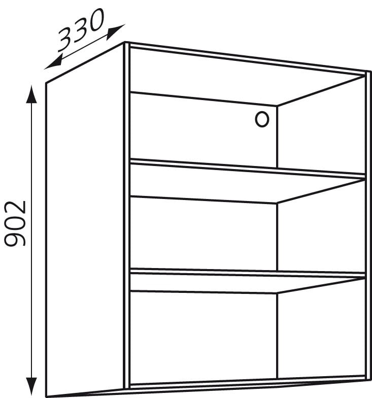 Bovenkast keuken H902mm zelfbouw Wit Detailtekening Bovenkast keuken H902mm zelfbouw Wit