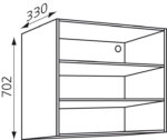 Bovenkast keuken H702mm zelfbouw Wit
