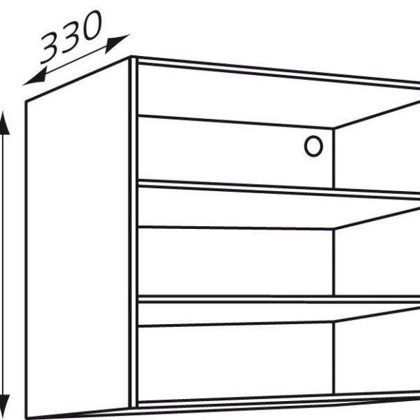 Bovenkast keuken H702mm zelfbouw Wit