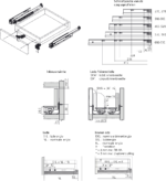 Blum MOVENTO ladegeleiders 520mm met BLUMOTION 60kg Belastbaar