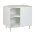Hoekkast, kleur wit, H702mm, Keukenkasten zonder front,