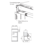 Rolluik Quick box glas Set, Corpus 600 mm - Afbeelding 6