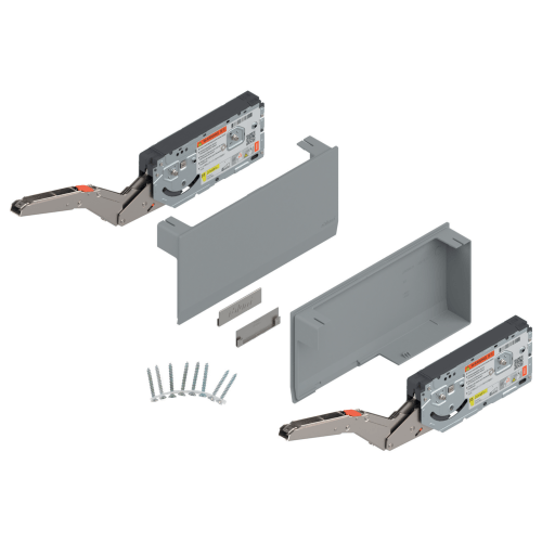 LMC_12839___13 Beslagelementset AVENTOS HK top TIP-ON met schroefbevestiging. Vermogen 930-2800. 107 graden hoek. Grijs. - Afbeelding 4