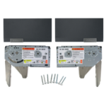 Beslagelementset AVENTOS HK top met schroefbevestiging. Vermogen 3200-9000. 107 graden hoek. Antraciet Grijs.