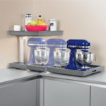 Gemotoriseerde hoekset QANTO PULL-OUT met ledverlichting en stopcontact, Antracietgrijs - Afbeelding 9