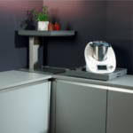 Gemotoriseerde hoekset QANTO PULL-OUT met ledverlichting en stopcontact, Antracietgrijs - Afbeelding 5