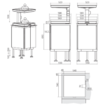 Gemotoriseerde hoekset QANTO PULL-OUT met ledverlichting en stopcontact, Antracietgrijs - Afbeelding 11