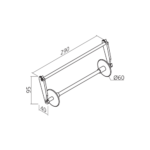 Papierrolhouder MODULAR, Kleur zwart - Afbeelding 3