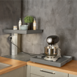 Gemotoriseerde hoekset QANTO PULL-OUT met ledverlichting en stopcontact, Antracietgrijs - Afbeelding 8