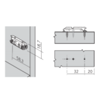 Montageplaat CLIP om te schroeven. 0mm. Set van 100 stuks. - Afbeelding 2