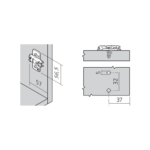 Montageplaat CLIP EXPANDO. 3mm. 100 stuks. - Afbeelding 2