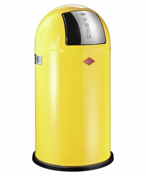 WESCO Pushboy 50L Lemonyellow Prullenbak afvalemmer afvalbak