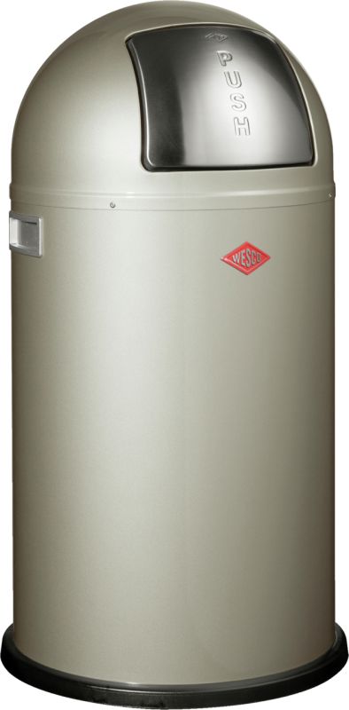 WESCO Pushboy 50L NieuwZilver afvalemmer prullenbak