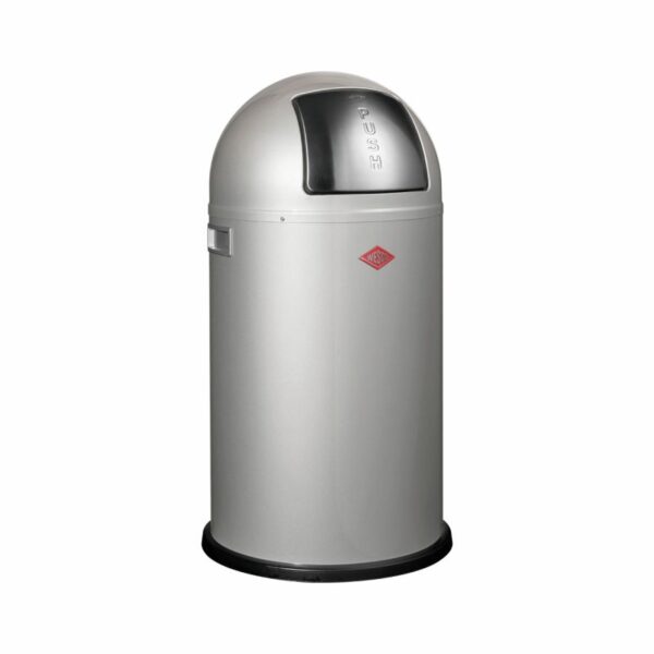 WESCO Pushboy 50liter Afvalemmer Prullenbak Zilver