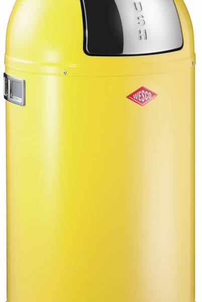 WESCO Pushboy Junior prullenbak 22 liter LemonYellow afvalemmer