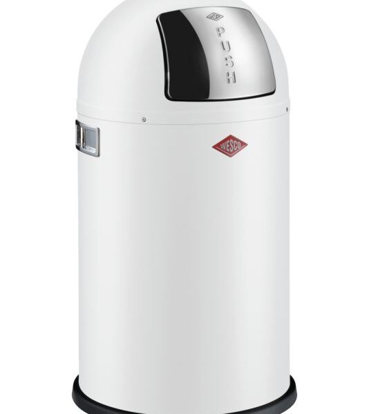 Wesco Pushboy junior wit mat pedaalemmer afvalemmer vuilnisemmer